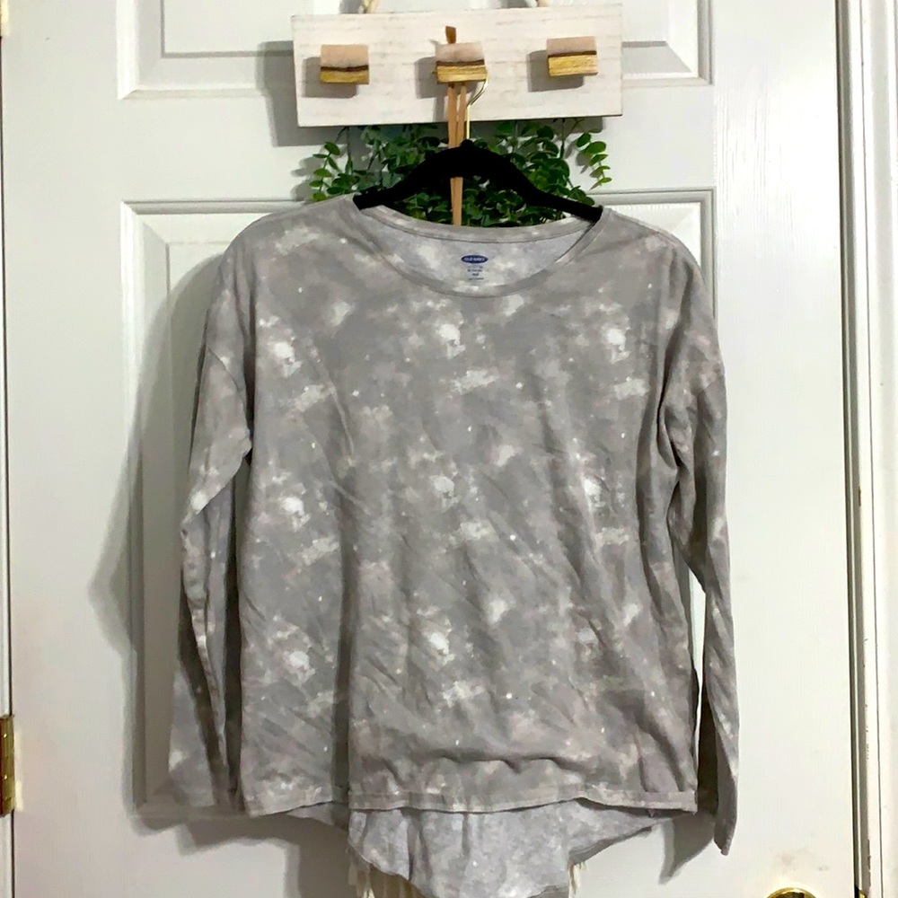 Old navy gray with white splatters
